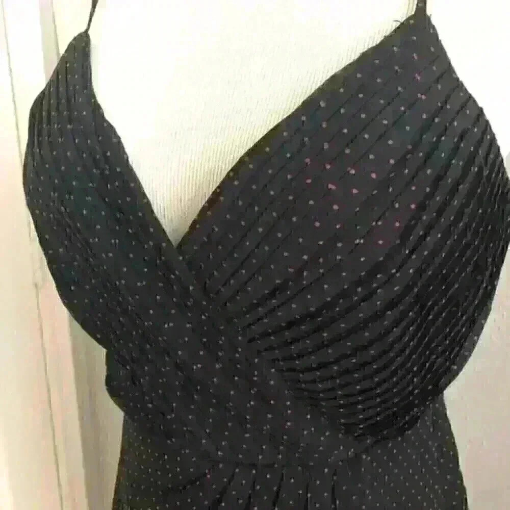NBD Averie Polka Dot Midi Wrap Dress Black Sz Small NWT - Picture 5 of 10
